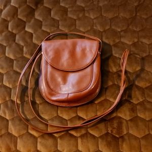 Hobo, brown leather, cross body purse